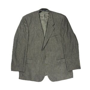 Vintage 80s Burberrys’ cream grey houndstooth blazer mens 46L